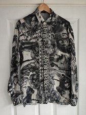 Versace Collection "Trend" mens 100% Silk long sleeve shirt, Chest: 40" RARE
