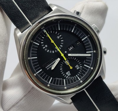 N-MINT} SEIKO AUTOMATIC CHRONOGRAPH 6138-3002 JUMBO VINTAGE MEN'S