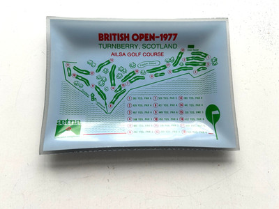 Ash Tray/Candy Dish, British Open 1977,  Turnberry, Ailsa G C.Map , VG