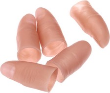 Finger Magic Trick Fake Soft Thumb Tip Close Up Stage Show Prop Prank Toy