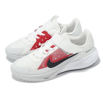 Kids White and Red Athletic Shoes Kids Leather Sneakers for Children Ages 1-6, Breathable Hook  main image 3