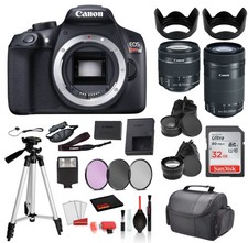 Canon EOS Rebel T6 Digital SLR Camera with 18-55mm Lens and EF-S 55-250mm Lens