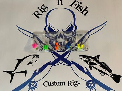 5 - Mixed Color Floats Fishing Rigs Pompano Whitings Snapper Spots Blues