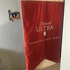 Authentic Beer 3' x 5' Huge Michelob Ultra Red Dbl Side Decorative Banner 2016 