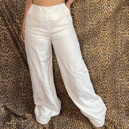 High Waisted Wide Leg Pants 27W | eBay