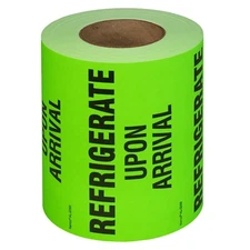 5" x 3" REFRIGERATE UPON ARRIVAL Handling Stickers, Shipping Labels - 1500pc