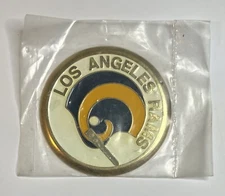 Vintage 1970s Los Angeles Rams International Crest NFL Football Metal Medallion