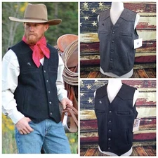 Wyoming Traders Mens Oversized Wyoming Wool Western Cowboy Ranch Wear Vest