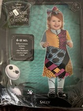 Nightmare Sally Baby Costume 6-8 Months Infant Before Christmas Five Piece New