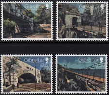EUROPA BRIDGES (Bridge Architecture) 4v MNH Stamp Set (2018 Gibraltar) FV &pound;4.40