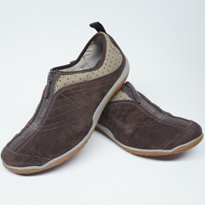 EXC! Merrell Lorelei Womens Sz Espresso Leather Zip Slip On