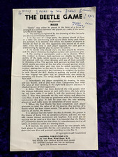 Game Rules/ Instructions for 'The Beetle Game' retro multi player game
