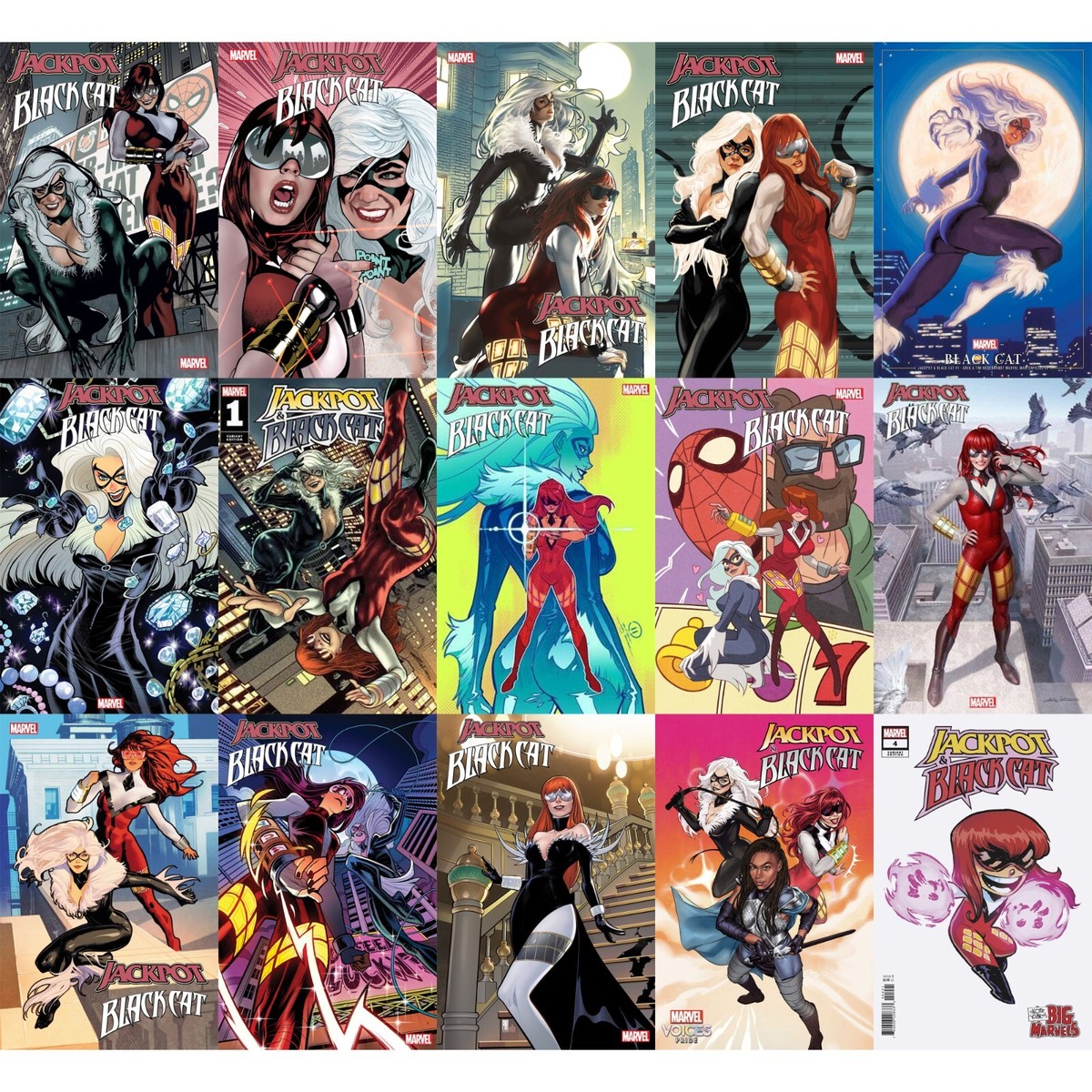 Jackpot & Black Cat (2024) 1 2 3 4 Variants | Marvel Comics