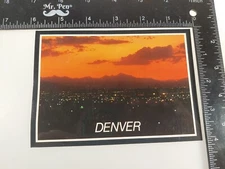 Denver Colorado CO Postcard Long's Peak Mountains Scenic View Night