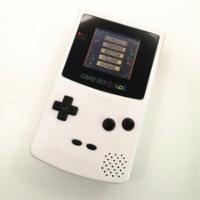 White Retrofit Game Boy Color GBC Game Console With V2 IPS High Backlight LCD