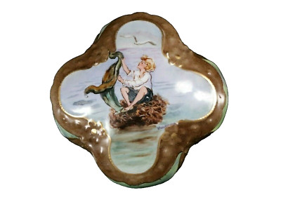 Königliche Bayreuth Porzellan Schatulle und Deckel signiert L16cm um 1900