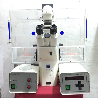 Carl Zeiss Axiovert 200 Inverted Fluorescence Microscope W/ XL-3 stage incubatr