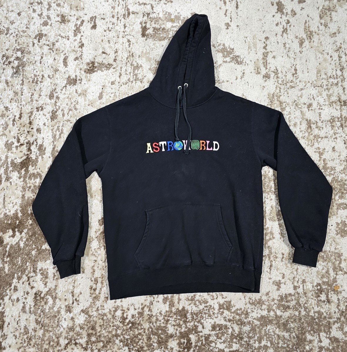 Astroworld Black M Unisex Travis Scott Pullover Hoodie Embroidered - Main Image