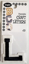 WRIGHTS 2-inch BLACK Iron-On Paintable Embroidered CRAFT LETTERS - L