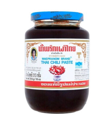 Thai Original Chili Paste Nam Prik Pao MAEPRANOM BRAND Popular Recipe