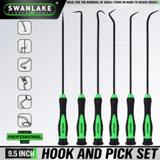 6pc Pick & Hook Set Extra Long O-Ring & Seal Remover Soft Grip Assorted Shapes
