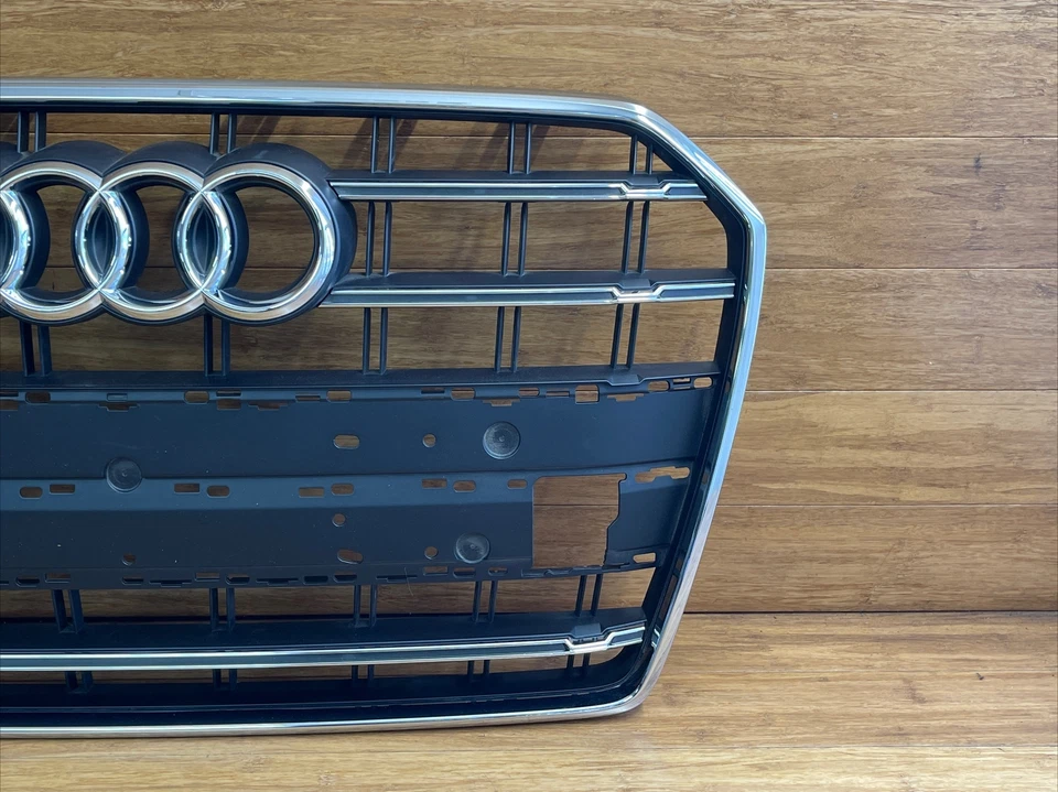 Audi A6 2015-2017 parrilla del radiador parrilla delantera cromada OEM 4G0853653T moldura Foto 3 de 4
