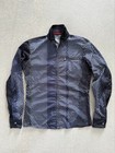 PRADA Veste Zippée Logo S Satin Bleu Marine Vintage Homme