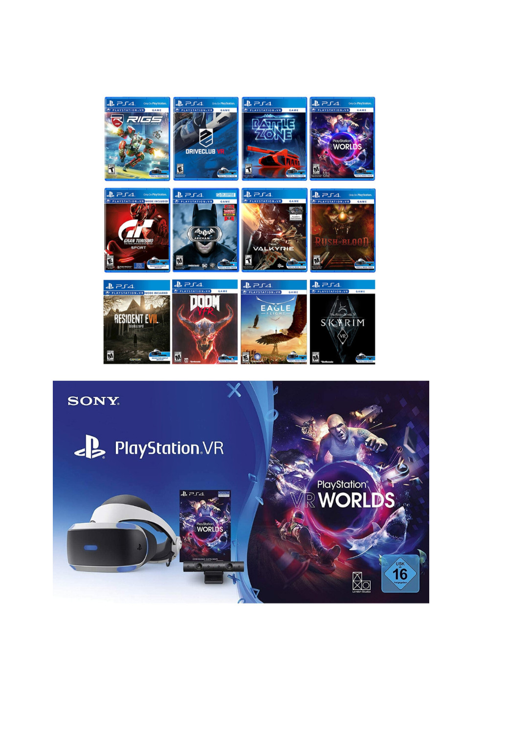 Occhiali VR PS4|PS5 set completo|Sony PlayStation 4|CUH-ZVR2|PSVR|+GIOCO VR GRATUITO✅