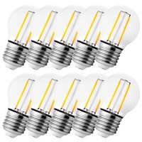 10 X Led Filament Leuchtmittel Set E27 G45 2W Warmweiss Lampe GlüHbirne Birne