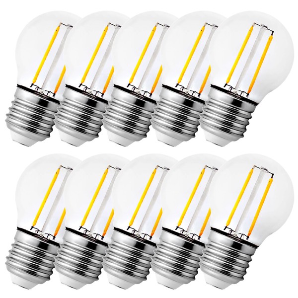 10 X Led Filament Leuchtmittel Set E27 G45 2W Warmweiss Lampe GlüHbirne Birne-image