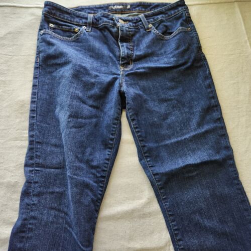 Lauren Ralph Lauren Jeans Womens 14 Dark Blue Denim Stretch Straight 34x29* - Picture 2 of 15