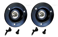 (2 PACK) PROCRAFT 1561BK-C Steel Recessed Cup / Jack Dish w/ 1) REAN 1/4" Mono