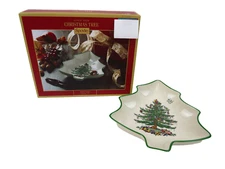 Christmas Tree Spode Tree Dish 9" NEW in Box