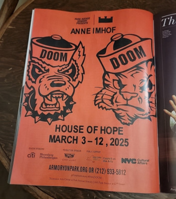 2025 Original Mint Print Ad Anne Imhof House of Hope March 3-12 Doom