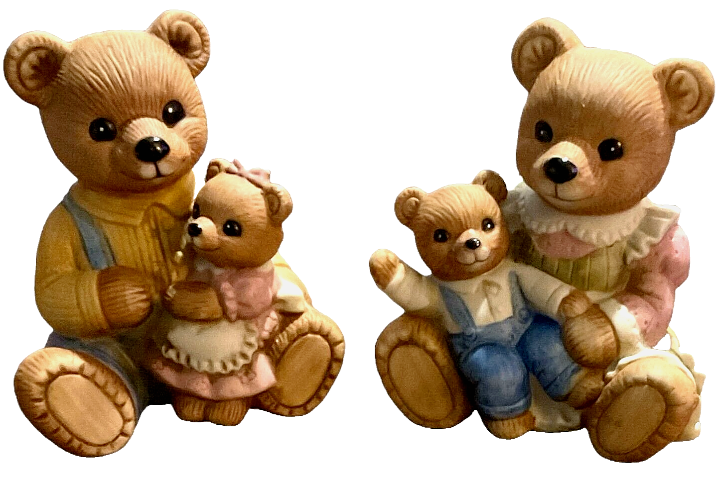 Vintage Homco Porcelain Teddy Bear Family Figurine 4