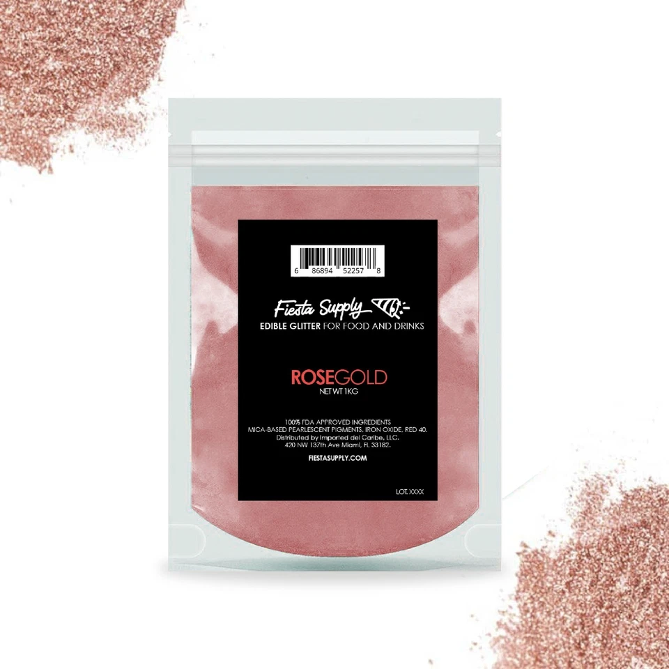 Edible Glitter Dust, Baking, Drinks and cocktails, Dust consistency, 1kg, Rose G - Image 2 of 2