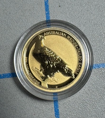 2016 GOLD 999 AUSTRALIA $15 WEDGE TAILED EAGLE 1/10 OZ COIN IN CAPSULE BU Rare