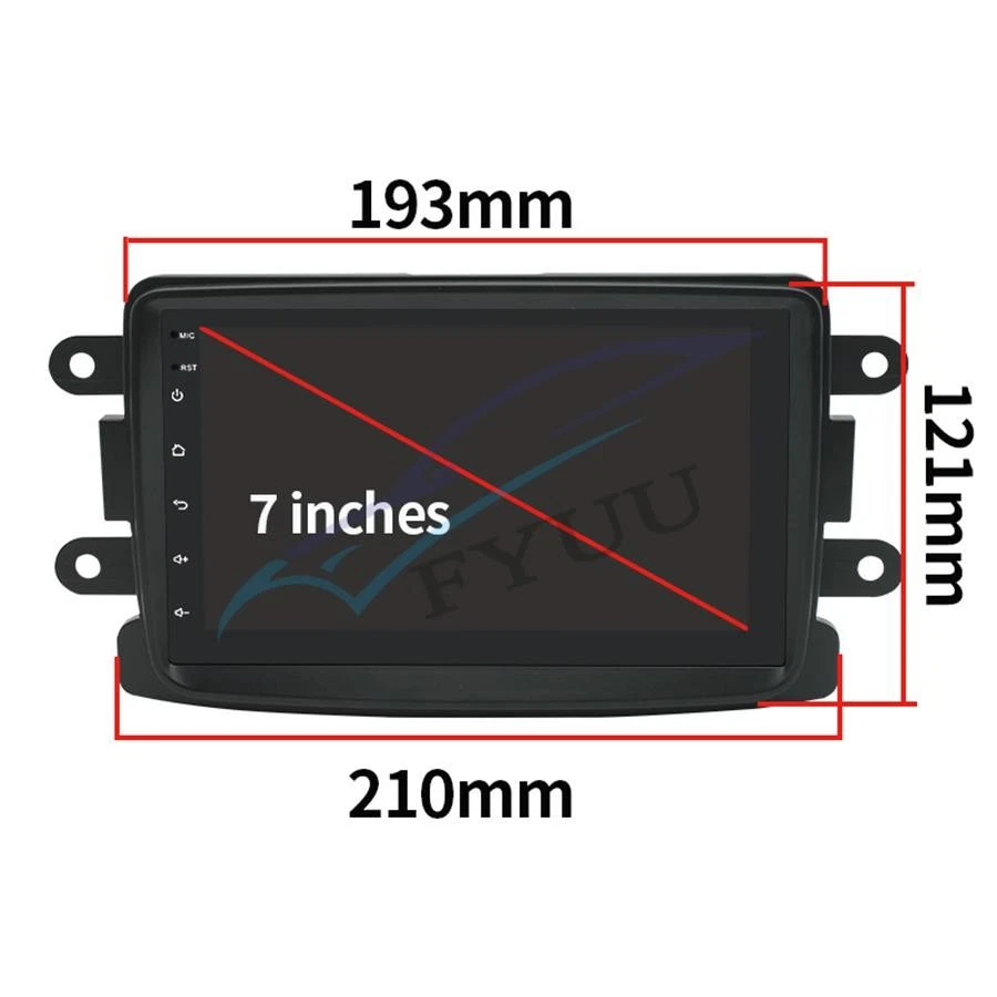 7" Car Stereo Radio GPS Navi WiFi 2+32GB Support For Dacia Logan Duster Renault - Image 4 of 4