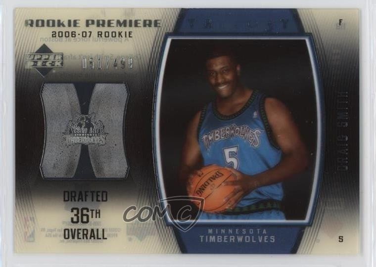 2006-07 Upper Deck Trilogy Premiere 51/499 Craig Smith #112 Rookie RC 0l19