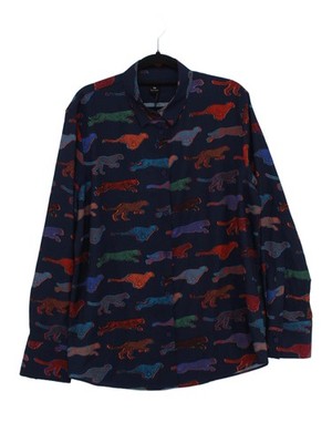 Paul Smith Men's Shirt Chest: 38 in Blue 100% Polyester Basic New with tags