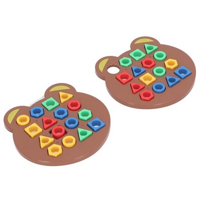 2x Geometry Puzzle Boards Geometric Shape Quick Matching Game Kids Sensory SET