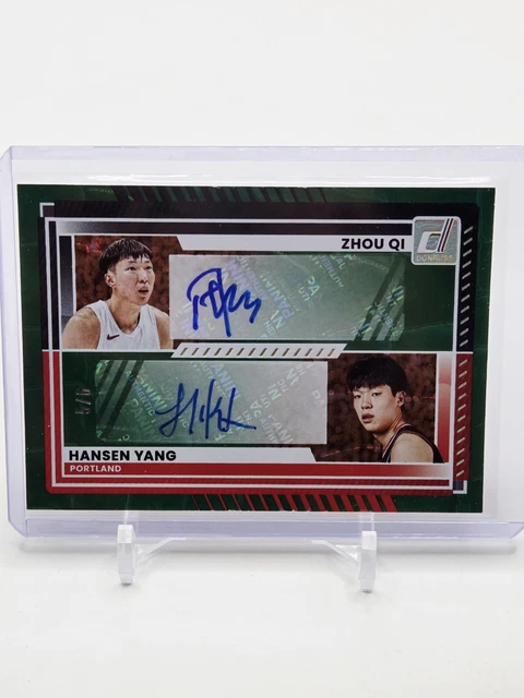 2025-26 FOTL Donruss Dual Auto Hansen Yang RC / Zhou Qi Green /6 Blazer SSP 🔥