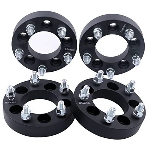 4PC Black 5x5 to 5x4.5 Wheel Adapters 1 Inch 12x1.5 Studs 1 Inch-4 PCS - Picture 1 of 8