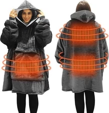 Wearable Heated Blanket Hoodie,USB Heated Blanket Electric Wearable Blanket,Elec