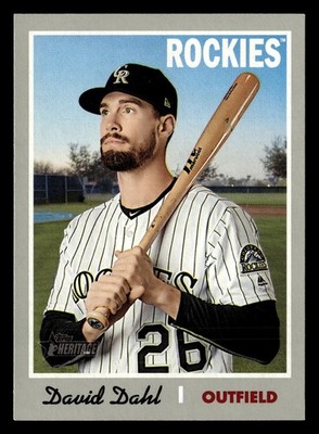 David Dahl 2019 Topps Heritage #THC-256 Colorado Rockies Buy10get5FREE