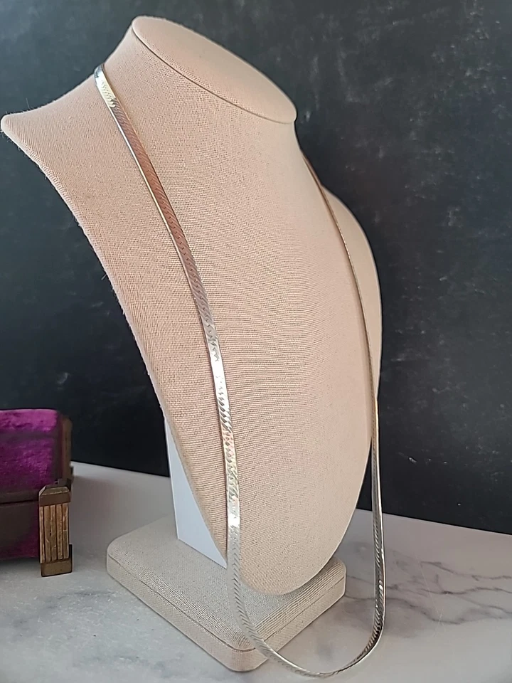 Collar de cadena Danecraft Primavera de plata de ley 925 Italia vintage, LEER Foto 3 de 4