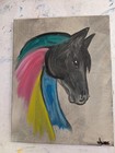 Abstract Horse Decor Art 11x14 Acrylic Canvas Modern Living Room Wachtel — photo 4