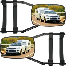 2 Pcs Towing Mirrors Extenders Trailer Universal Clip-on Side Mirrors Adjustable