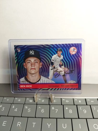 2025 Topps Chrome Platinum Ben Rice RC Purple Vibrations Refractor /250 Yankees