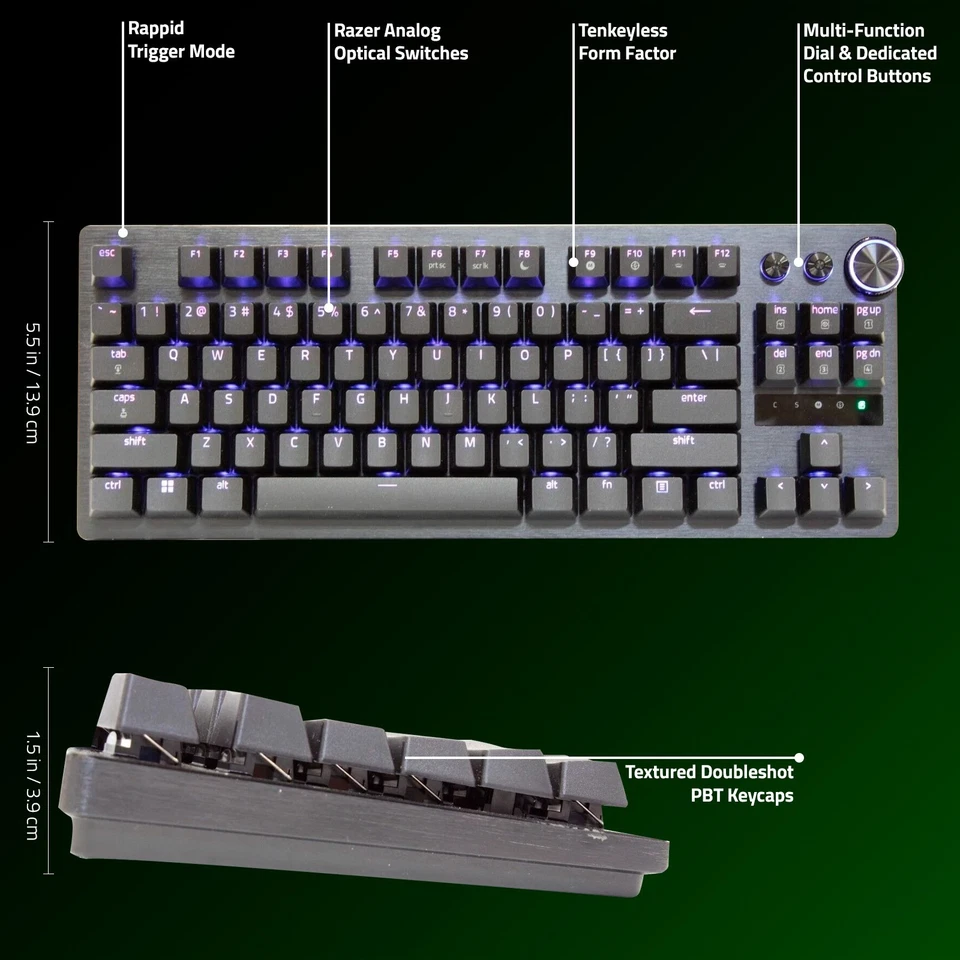 Razer Huntsman V3 Pro TKL Wired Analog Optical Switch eSports Gaming Keyboard 🐍 - Image 2 of 4